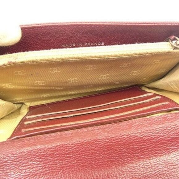 CHANEL Bifold Wallet Bordeaux x Silver Women Authentic secondhand - Picture 6 of 6